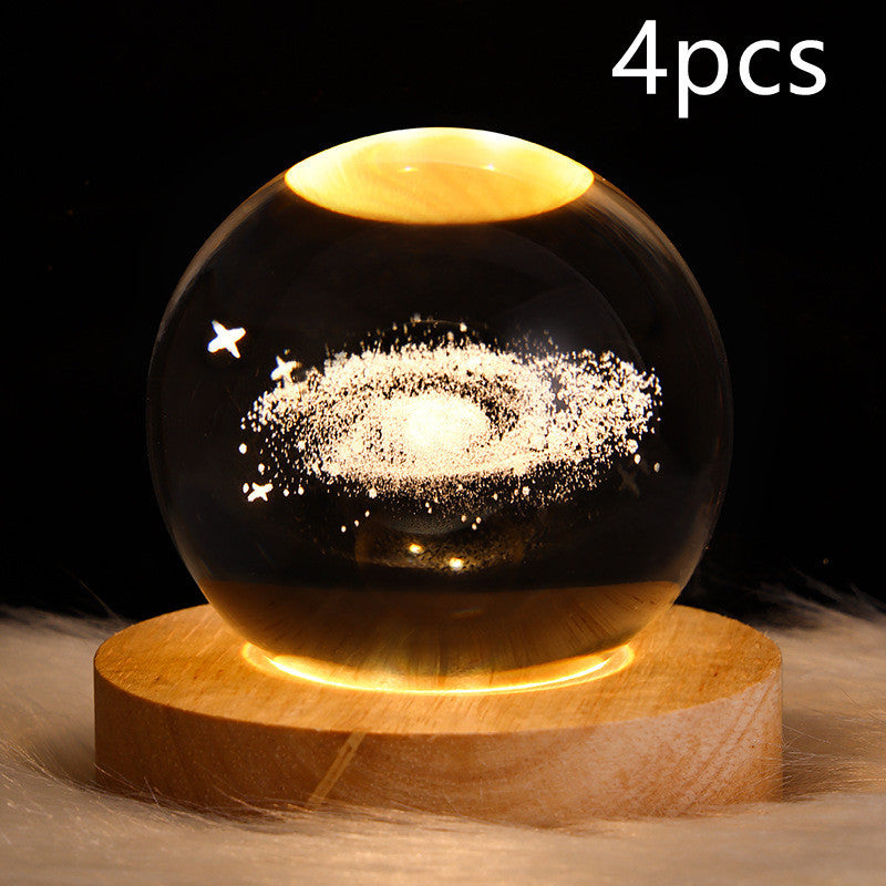 3D Crystal Ball Table Moon Lamp - Best Sustainable Home Decor