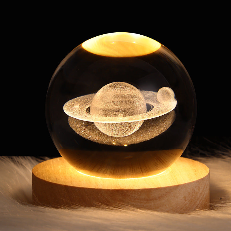 3D Crystal Ball Table Moon Lamp - Best Sustainable Home Decor