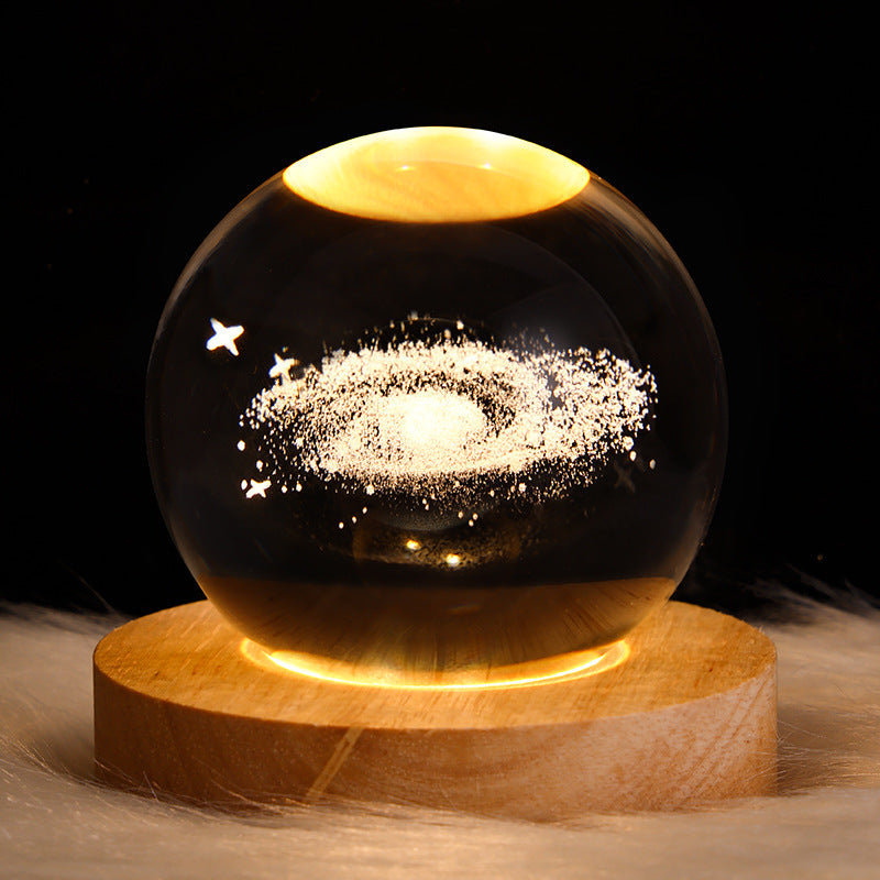 3D Crystal Ball Table Moon Lamp - Best Sustainable Home Decor