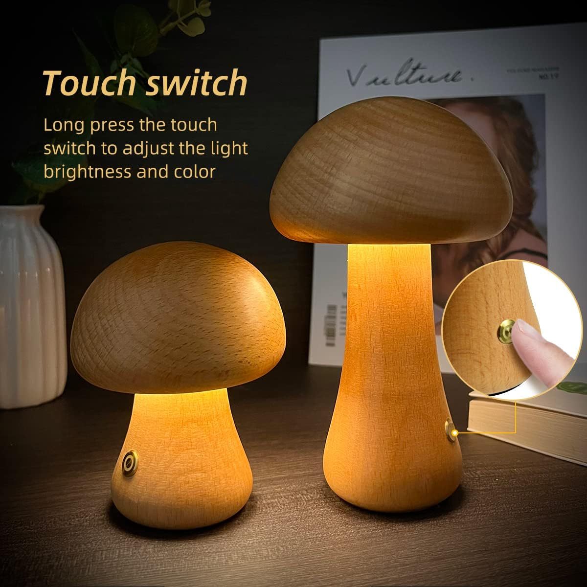 Mushroom LED Night Light - Best Sustainable Home Decor