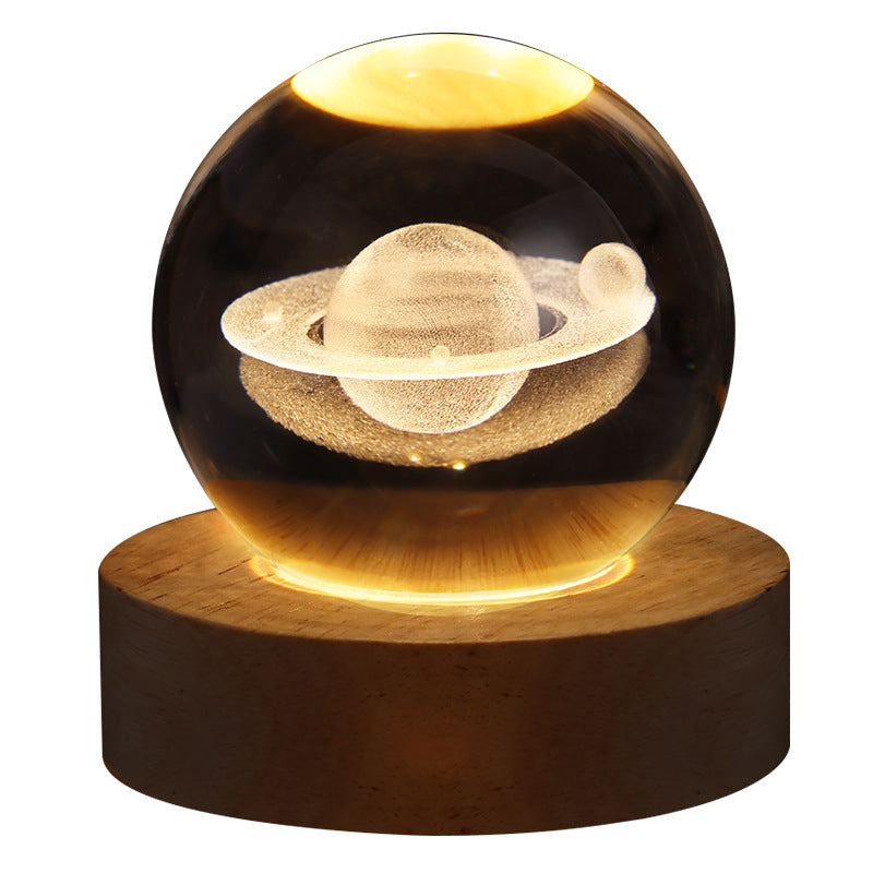 3D Crystal Ball Table Moon Lamp - Best Sustainable Home Decor