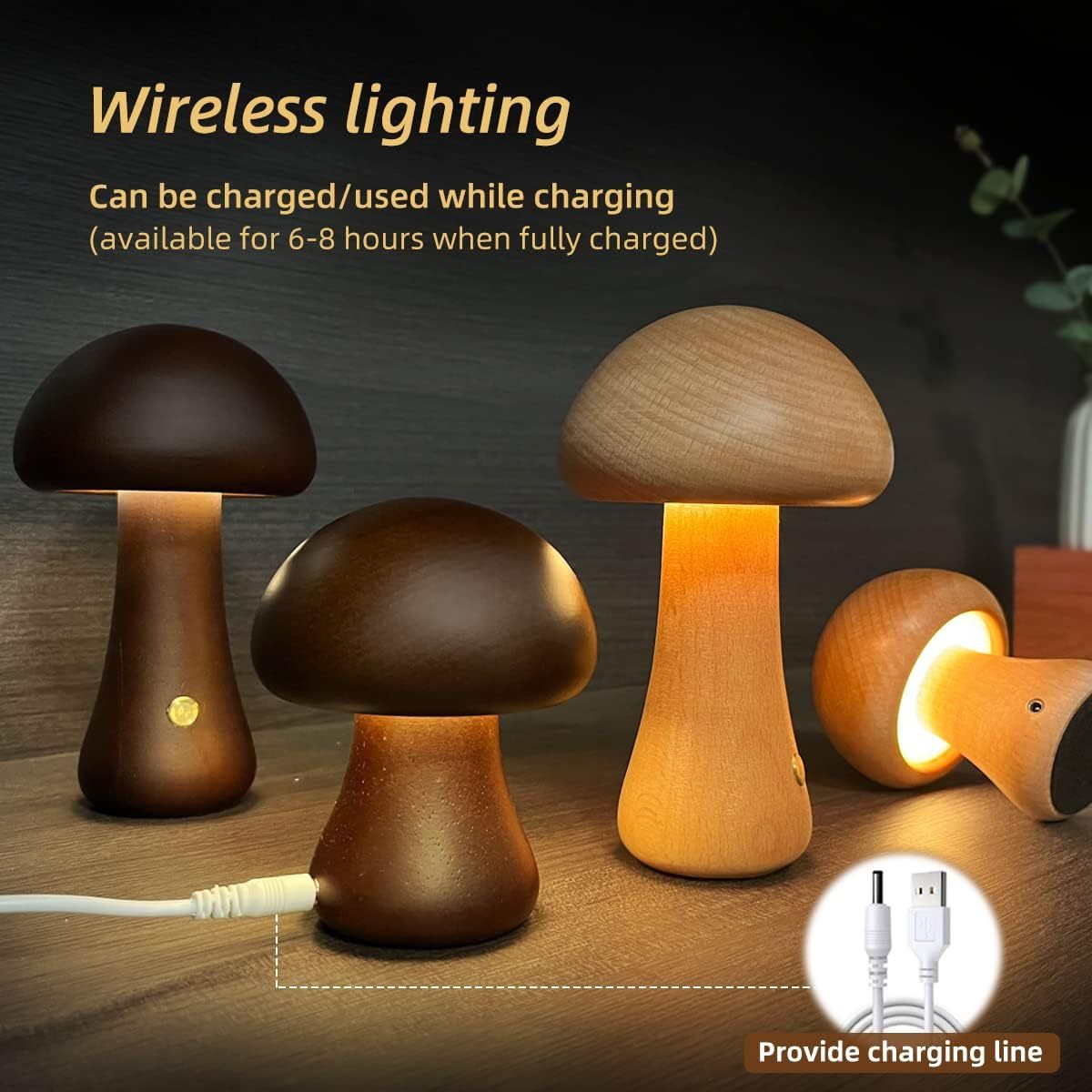 Mushroom LED Night Light - Best Sustainable Home Decor