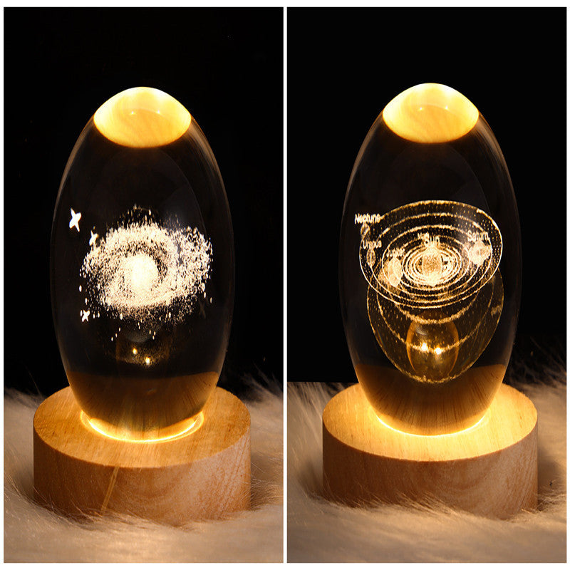 3D Crystal Ball Table Moon Lamp - Best Sustainable Home Decor